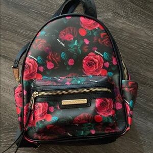 Juicy Couture Black Floral Backpack